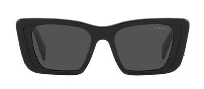 Prada Womens Pr 08ys Butterfly-shaped Acetate Sunglasses Black