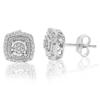 Vir Jewels 1/10 Cttw Round Lab Grown Diamond Studs .925 Sterling Silver Earrings Prong Set In Silver