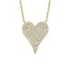 Rachel Glauber Rg 14k Gold Plated With Pave Diamond Cubic Zirconia Heart Layering Necklace In White
