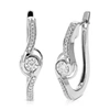 Vir Jewels 1/6 Cttw Round Cut Lab Grown Diamond Hoop Earrings .925 Sterling Silver Prong Set In Silver