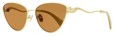 Lanvin Women's Rateau Cat-eye Sunglasses Lnv112s 709 Gold/horn 59mm