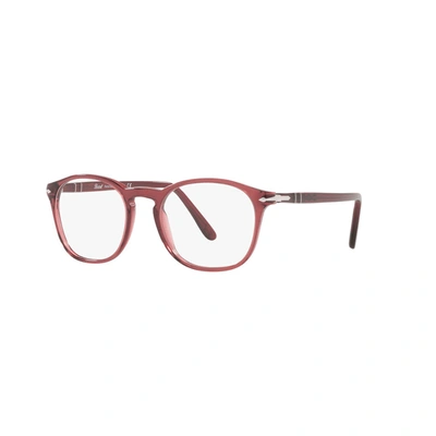 Persol Po 3007v 1104 50mm Unisex Square Eyeglasses 50mm In Red