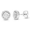 Vir Jewels 1/10 Cttw 46 Stones Round Lab Grown Diamond Studs Earrings .925 Sterling Silver Prong Set Round Shap In Silver
