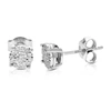 Vir Jewels Lab Grown Diamond Stud Earrings 1/5 Cttw On .925 Sterling Silver Round Cut And Prong Set In Silver