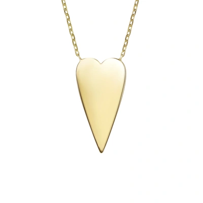 Rachel Glauber 14k Plated Heart Layering Necklace In Gold