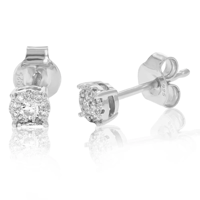 Vir Jewels 1/5 Cttw Stud Earrings Made Of Round Lab Grown Diamonds And 925 Sterling Silver Prong Setting