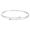 A & M Sterling Silver Cubic Zirconia Layered Cuff Bracelet