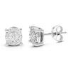 Vir Jewels 1/6 Cttw 38 Stones Round Lab Grown Diamond Studs Earrings .925 Sterling Silver Prong Set Round Shape In Silver