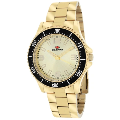 Seapro Tideway Quartz Gold Dial Ladies Watch Sp5413 In Black / Gold / Gold Tone / Yellow