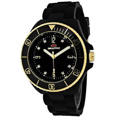 Seapro Women's Black Dial Watch In Black / Gold Tone