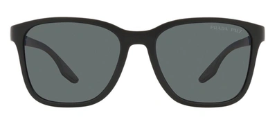 Prada Ps 02ws Dg002g Wayfarer Polarized Sunglasses In Grey