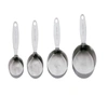 Cuisipro Stainless Steel Measuring Cup Set, 4 Piece In Silver