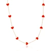 THE LOVERY CORAL HEART STATION NECKLACE