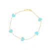 THE LOVERY TURQUOISE HEART STATION BRACELET