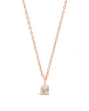 Sterling Forever Sterling Silver Mini Opal Pendant Necklace In Pink