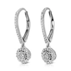 Vir Jewels 1/4 Cttw Round Lab Grown Diamond Dangle Earrings For Her .925 Sterling Silver Prong Set 3/4 Inch Siz In Silver