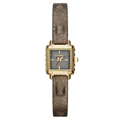 Diesel Women's Grey Dial Watch In Brown / Gold Tone / Grey / Yellow