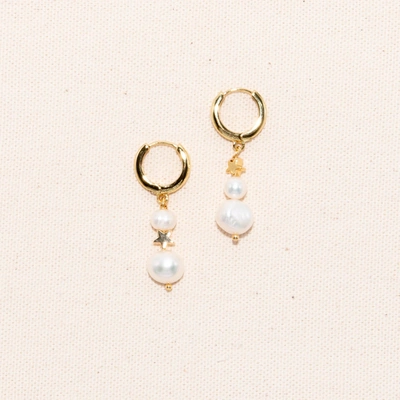 Joey Baby Twinkie Earrings In Beige