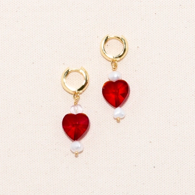 Joey Baby Kokoro Earrings In Red