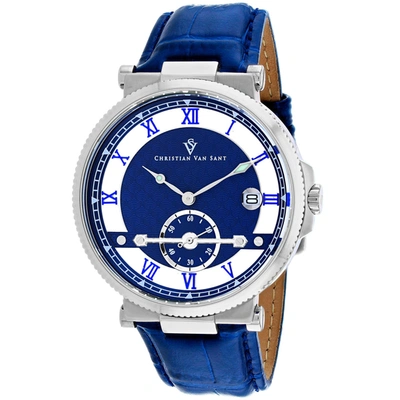 Christian Van Sant Men's Blue Dial Watch
