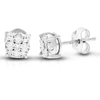 Vir Jewels 1/6 Cttw 18 Stones Round Lab Grown Diamond Studs Earrings .925 Sterling Silver Prong Set Round Shape In Silver