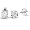 Vir Jewels 1/5 Cttw Round Lab Grown Diamond Studs Earrings .925 Sterling Silver Prong Set Round Shape In Silver