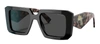 Prada Pr 23ys 1ab5s0 Square Sunglasses In Black