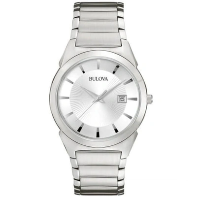 Bulova Men's Classic Silver Dial Watch In White