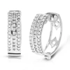 Vir Jewels 1/4 Cttw Round Cut Lab Grown Diamond Hoop Earrings .925 Sterling Silver Prong Set In Silver