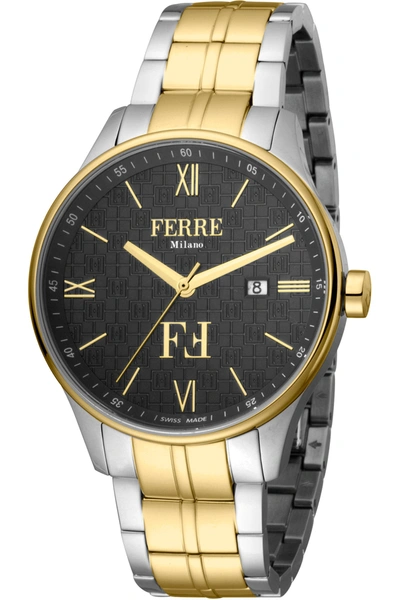 Ferre Milano Men's Fashion 40mm Quartz Watch In Gold