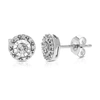 Vir Jewels 1/10 Cttw Lab Grown Diamond Round Cut Stud Earrings .925 Sterling Silver Prong Set In Silver