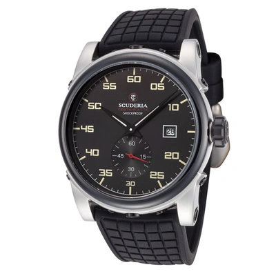 Ct Scuderia Men's Testa Piatta 42mm Quartz Watch In Black