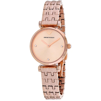 Armani Collezioni Women's Rose Gold Dial Watch In Pink
