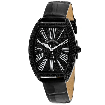 Christian Van Sant Women's Black Dial Watch