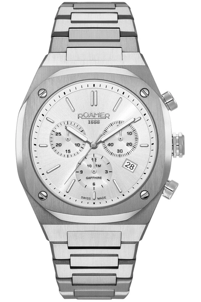 Roamer Men's Stingray R7 Chrono 40mm Quartz Watch In Silver