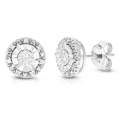 Vir Jewels 1/5 Cttw 28 Stones Round Lab Grown Diamond Studs Earrings .925 Sterling Silver Prong Set Round Shape