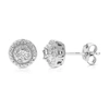 Vir Jewels 1/10 Cttw Round Cut Lab Grown Diamond .925 Sterling Silver Stud Earrings With Push Back Prong Set In Silver
