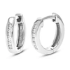 Vir Jewels 1/10 Cttw Round Cut Lab Grown Diamond Hoop Earrings In .925 Sterling Silver Prong Set 2/5 Inch In Silver