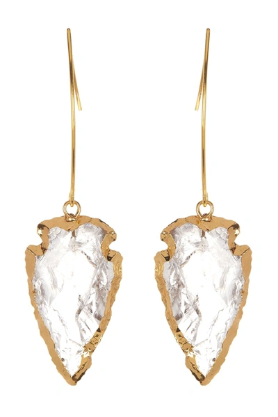 Eye Candy La Arrowhead Earrings In Gold