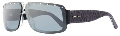 Jimmy Choo Unisex Wrap Sunglasses Morris/s 4fzt4 Gray Animalier 68mm In Black