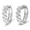 Vir Jewels 3/4 Cttw Round Cut Lab Grown Diamond Hoop Earrings In .925 Sterling Silver Prong Set 2/3 Inch In Silver