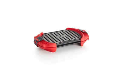 Lekue Microwave Grill, Sandwich Maker, Panini Press, 10 In X 5.7 In In, Red
