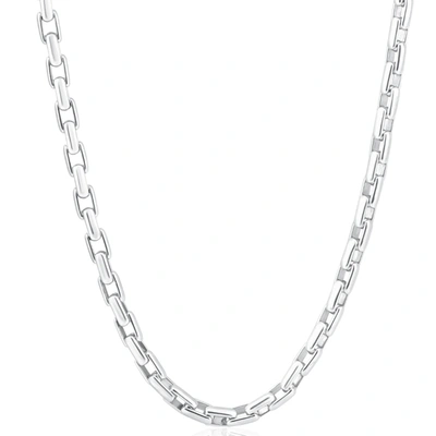 Pompeii3 Men's 14k Gold (53gram) Or Platinum (99gram) 5mm Link Chain Necklace 22" In Silver