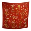 Ferragamo Salvatore  Women's 727954 Print Silk Scarf In Red
