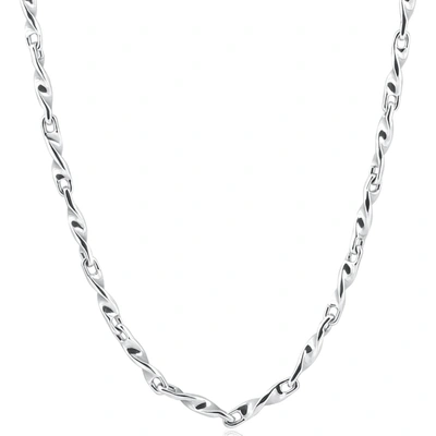 Pompeii3 Men's 14k Gold (37gram) Or Platinum (69gram) 3.5mm Link Chain Necklace 22" In Silver