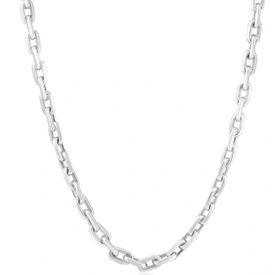 Pompeii3 Men's 14k Gold (43gram) Or Platinum (80gram) 5.5mm Link Chain Necklace 20" In Silver