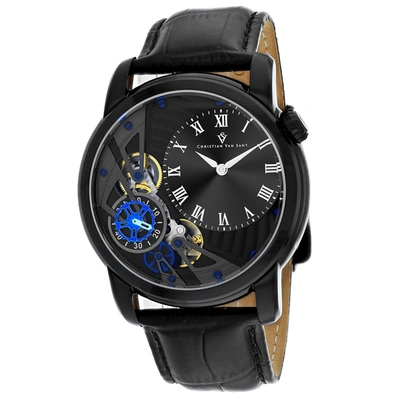 Christian Van Sant Men's Black Dial Watch