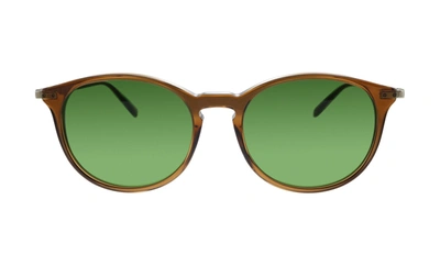 Ferragamo Salvatore  Sf911s 210 Round Sunglasses In Green