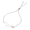 Vir Jewels 1/10 Cttw Diamond Bracelet Rose Gold Plated Over .925 Sterling Silver Heartbeat In Silver