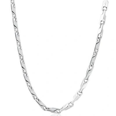Pompeii3 Men's 14k Gold (64gram) Or Platinum (120gram) 5mm Link Chain Necklace 21" In Silver